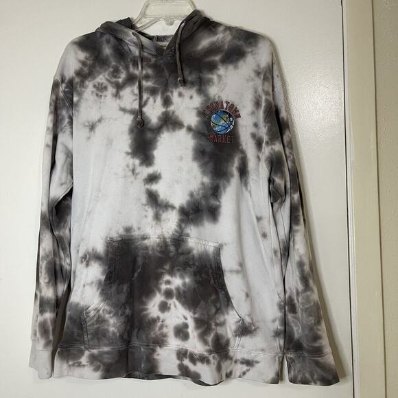CHINATOWN MARKET TIE DYE BASKETBALL WORLD SOFT HOODIE PULLOVER MEDIUM - Picture 1 of 5